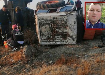 Üzerine traktör devrilen çiftçi hayatını kaybetti