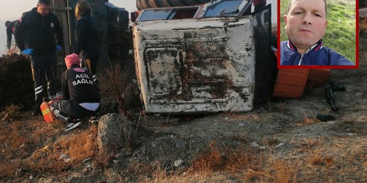 Üzerine traktör devrilen çiftçi hayatını kaybetti