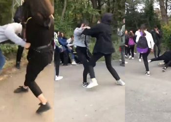 Öğrencilerin saç saça kavga ettiği o anlar