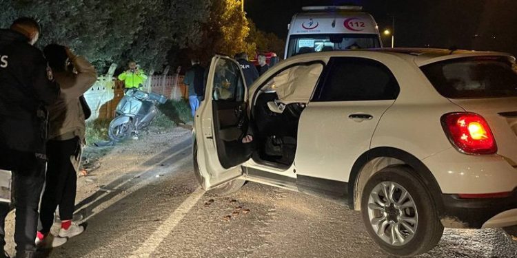 Bursa’da otomobil ile motosiklet çarpıştı