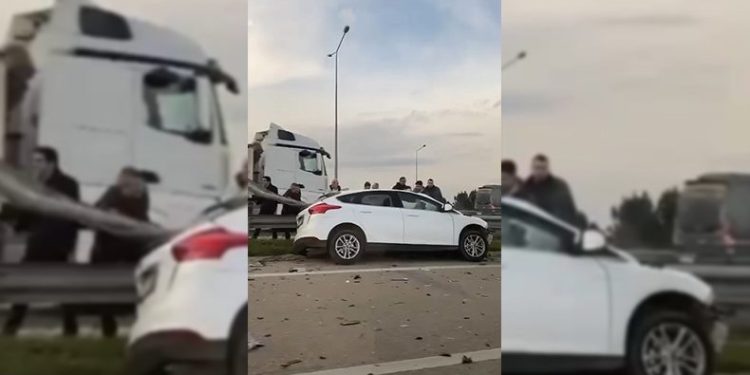 Otomobil bariyerlere ok gibi saplandı