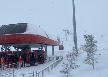 Erciyes’te kar sevinci