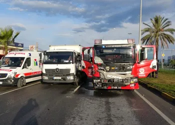 Destek için gidiyordu, kaza yaptı