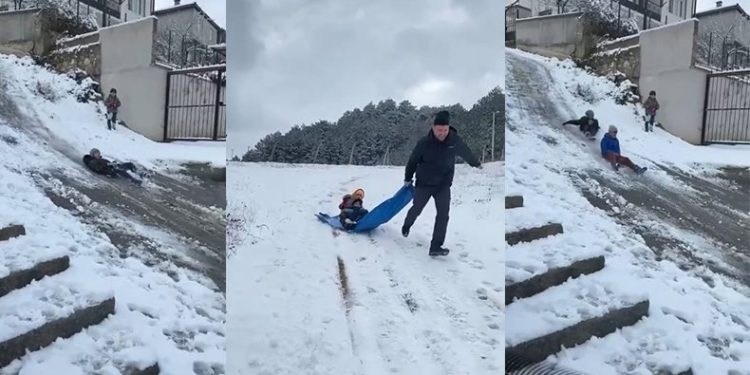 Çocuklar, karın tadını çıkardılar