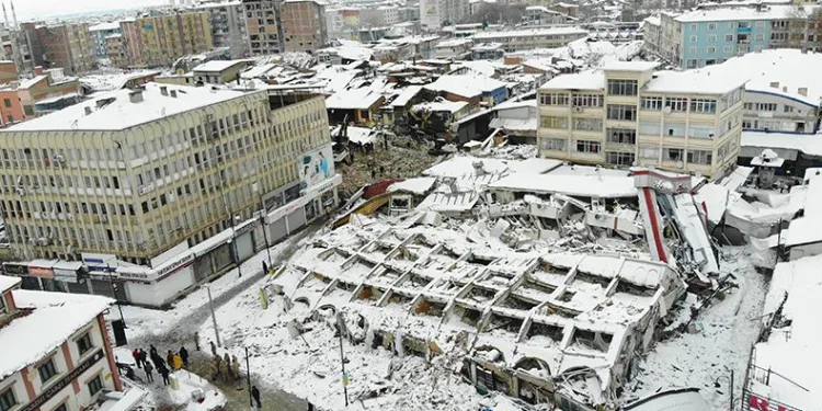 Deprem bölgesi Malatya havadan görüntülendi