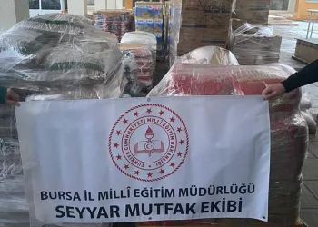 Bursa İl Milli Eğitim Müdürlüğü seyyar mutfak ekibi Hatay’a hareket etti