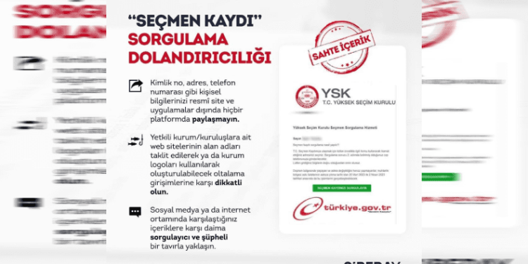 “Seçmen kaydınızı sorgulayın” linkiyle dolandırıcılığa dikkat
