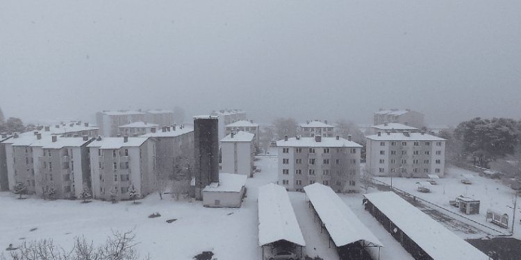 Beyaza bürünen Bitlis havadan görüntülendi