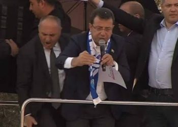 İmamoğlu mitingine taşlı saldırı