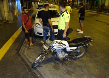 Çalıntı motosiklet, denetime takıldı