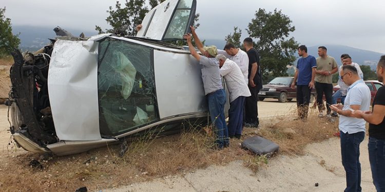 Orhaneli yolunda trafik kazası