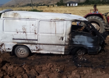 Takla atıp alev aldı