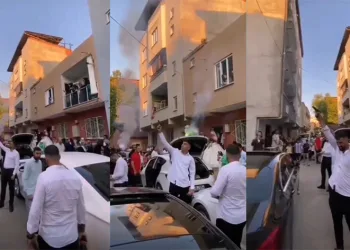 Bursa’da tehlikeli görüntüler, arka arkaya ateş açtılar