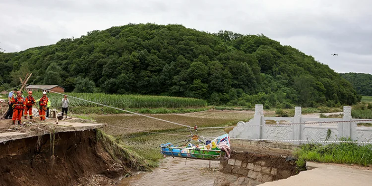 Çin’in Shulan kentini sel vurdu