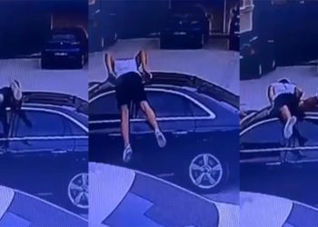 Bursa’da örümcek adam gibi sunroof’a girip çaldı