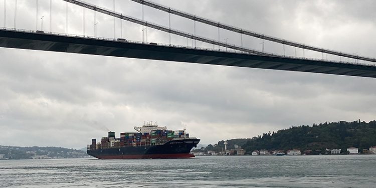 Tahıl gemisi İstanbul Boğazı’na girdi