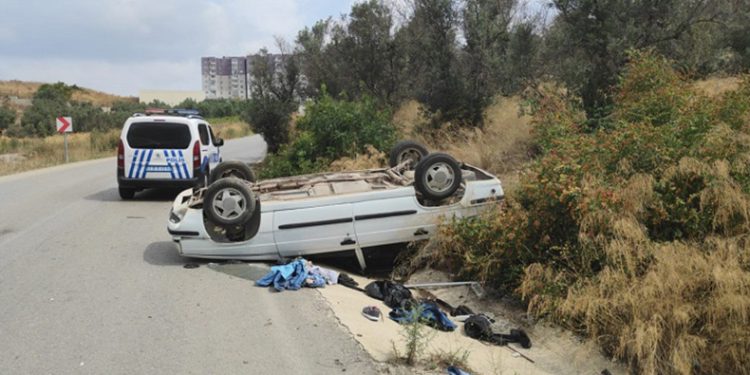Fren tutmayınca el frenini çekti, takla attı