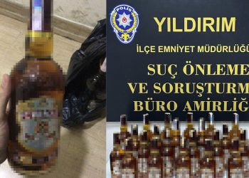 Bursa’da durdurulan otomobilde kaçak içki ele geçirildi