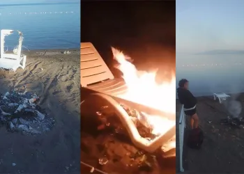 İznik’te gençlere şezlong yakma gözaltısı