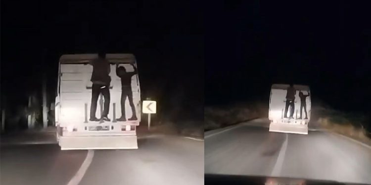 Canlarını hiçe sayan baba oğuldan tehlikeli yolculuk