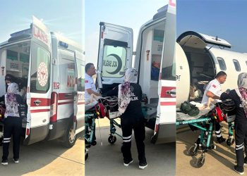 Uçak ambulansla Şanlıurfa’dan Bursa’ya getirildi