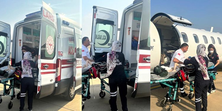 Uçak ambulansla Şanlıurfa’dan Bursa’ya getirildi