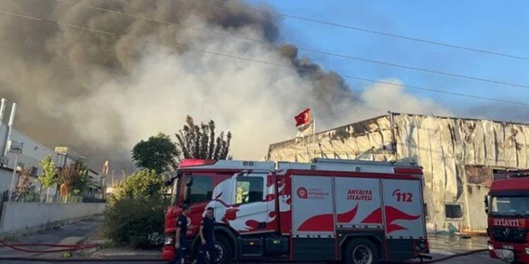 Gıda fabrikasında yangın çıktı