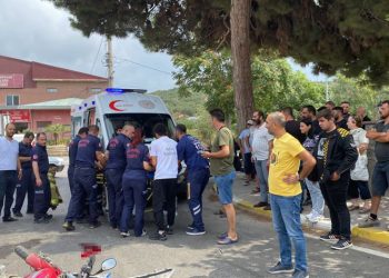 Erdek’te otomobil ile motosiklet çarpıştı