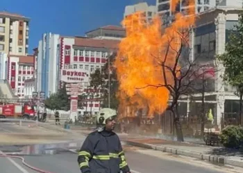 Doğal gaz boru hattında patlama
