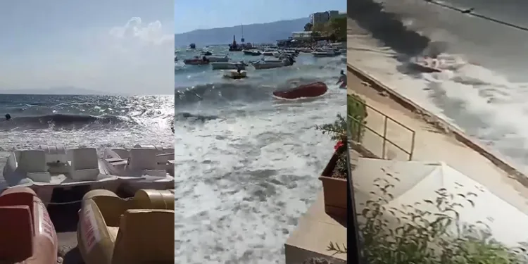 Bursa’da şiddetli rüzgar denizi taşırdı