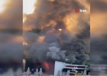 Marmaris’te otel yangını