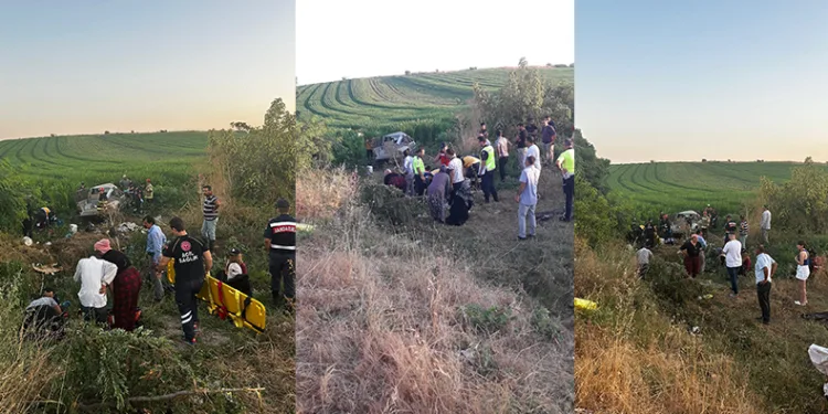 Hakimiyetini kaybetti tarlaya savruldu