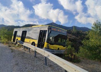 Bursa’da belediye otobüsünde faciadan dönüldü