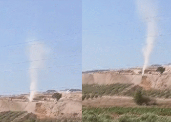 İnşaat alanında hortum çıktı