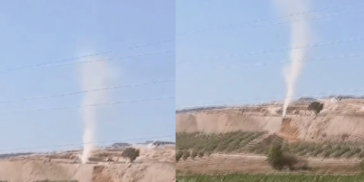 İnşaat alanında hortum çıktı