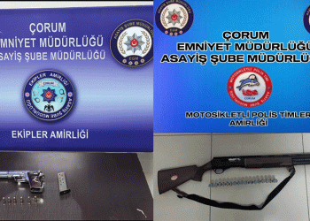 Huzur uygulamasında 10 silah ele geçirildi