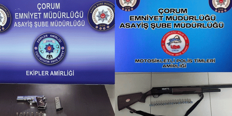 Huzur uygulamasında 10 silah ele geçirildi