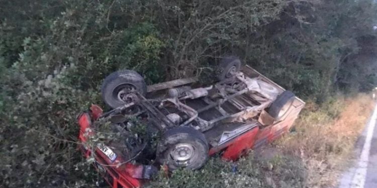 Belediye başkanının bulunduğu araç kaza yaptı