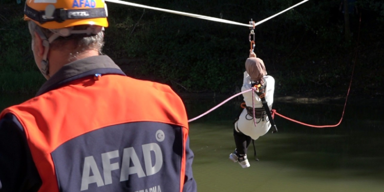 Bartın’da nefesleri kesen sel tatbikatı