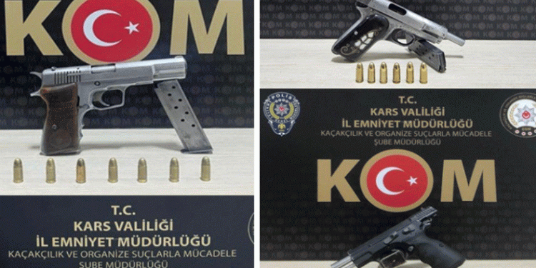 Kars’ta 9 silah ele geçirildi