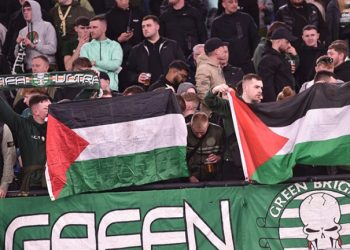 Celtic taraftarının Gazze desteği sürüyor
