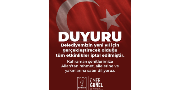 Kuşadası’nda tüm yılbaşı etkinlikleri iptal