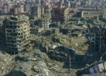 Gazze’nin kuzeyindeki yıkım havadan görüntülendi