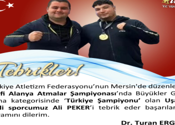 Vali Ergün’den Uşaklı sporcuya tebrik