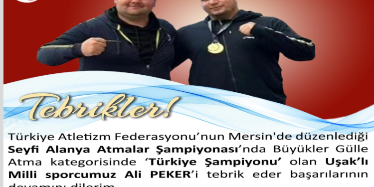 Vali Ergün’den Uşaklı sporcuya tebrik