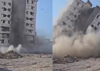 10 katlı binana yerle bir oldu