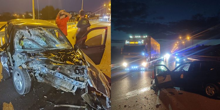 Amasya’da zincirleme kaza: 1 yaralı