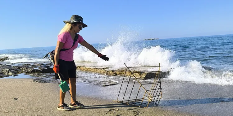 Caretta yavruları plastik bardakların içinde telef oluyor