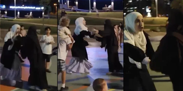 Kadınların tekme tokat kavgası kamerada