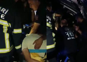 Köpeğe çarpmamak için frene basınca kaza yaptı